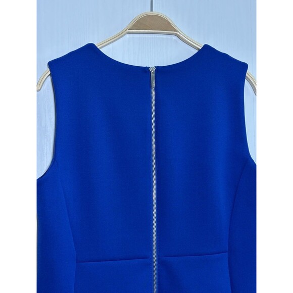 Calvin Klein Sheath Dress Womens 16W Blue Scuba Crepe Princess Seam Sleeveless - Picture 11 of 15